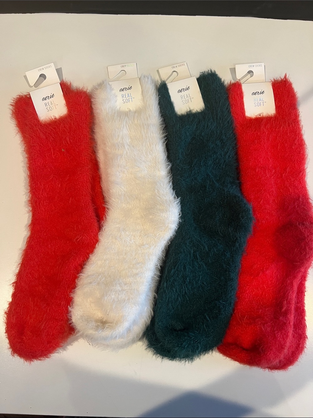 Aerie Fuzzy Crew Socks Bundle